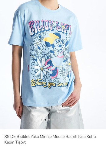 XSIDE Minnie Mouse Baskılı Kısa Kollu Kadın Tişört - Görsel 2