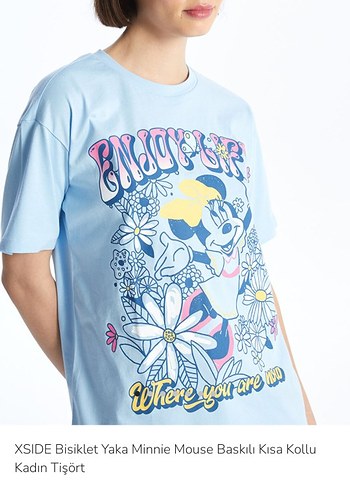 XSIDE Minnie Mouse Baskılı Kısa Kollu Kadın Tişört - Görsel 3