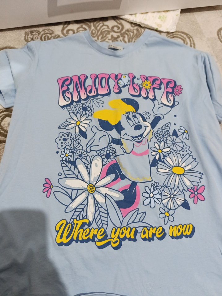 XSIDE Minnie Mouse Baskılı Kısa Kollu Kadın Tişört - Görsel 4