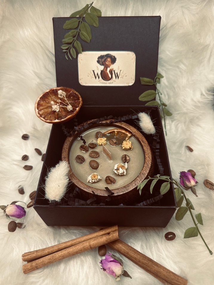 Bohem Tarzı Yoğun Kahve Kokulu Mum - Görsel 2