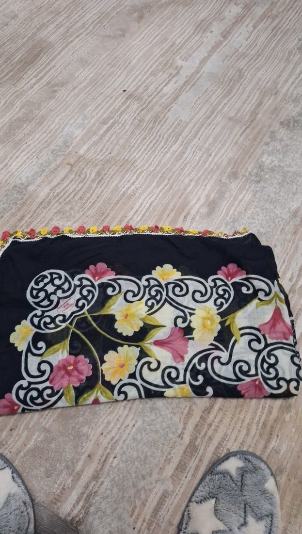 Dantel Kenarlı Bohem Çok Renkli Kadın Fuları - Görsel 2