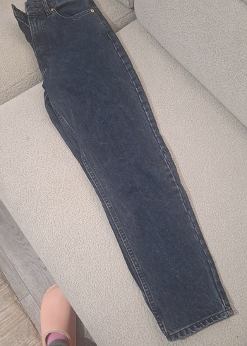 Lacivert Normal Boy Kadın Denim Pantolon - Görsel 2