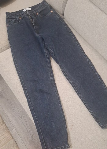 Lacivert Normal Boy Kadın Denim Pantolon - Görsel 3