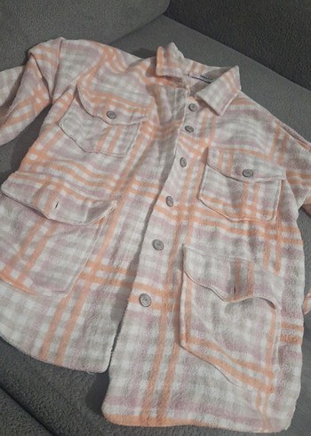 Düğmeli Pembe Salaş Kadın Gömlek - Görsel 2