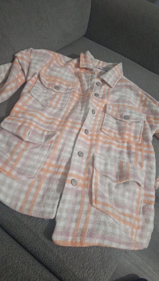 Düğmeli Pembe Salaş Kadın Gömlek - Görsel 2