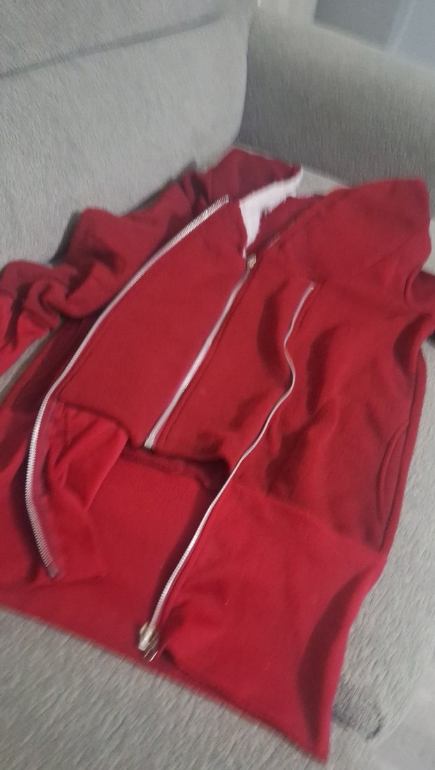 Kırmızı Fermuarlı Kadın Ceket - Görsel 3