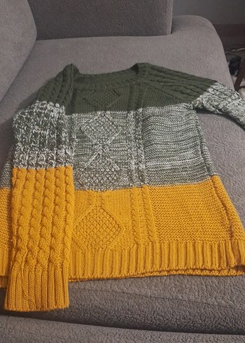 Gri Örgü Kadın Kazak - Görsel 2