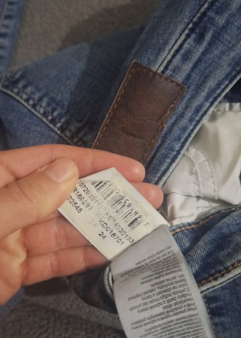 Kadın Mavi Bol Kesim Kot Pantolon - Görsel 4