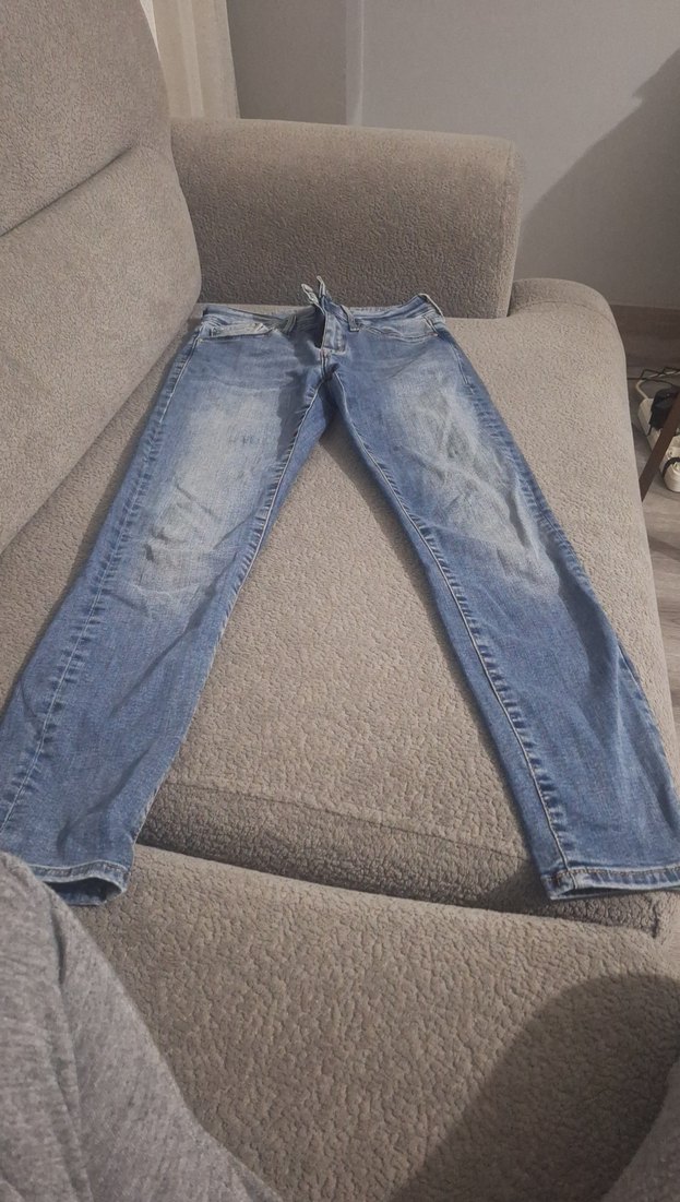 Kadın Mavi Bol Kesim Kot Pantolon - Görsel 2