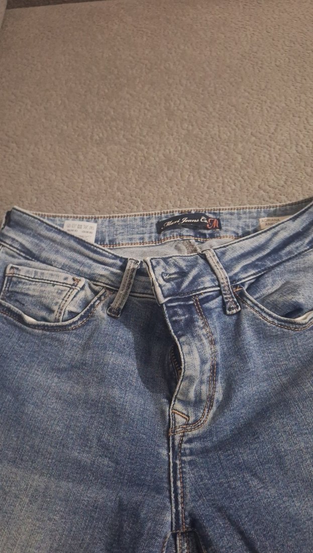 Kadın Mavi Bol Kesim Kot Pantolon - Görsel 3