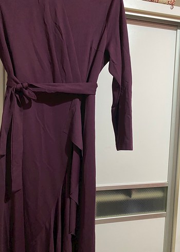 Zara Mor Uzun Drapeli Kadın Elbise