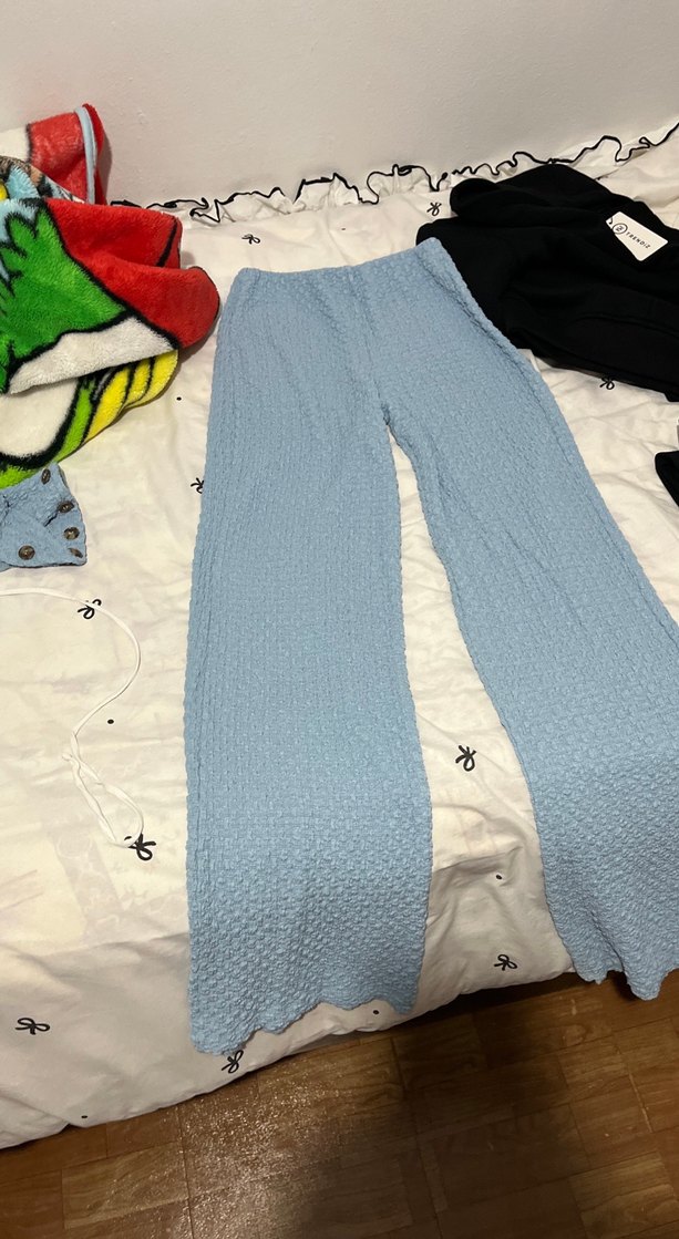 Mavi V Yaka Kolsuz Triko takım - Görsel 4