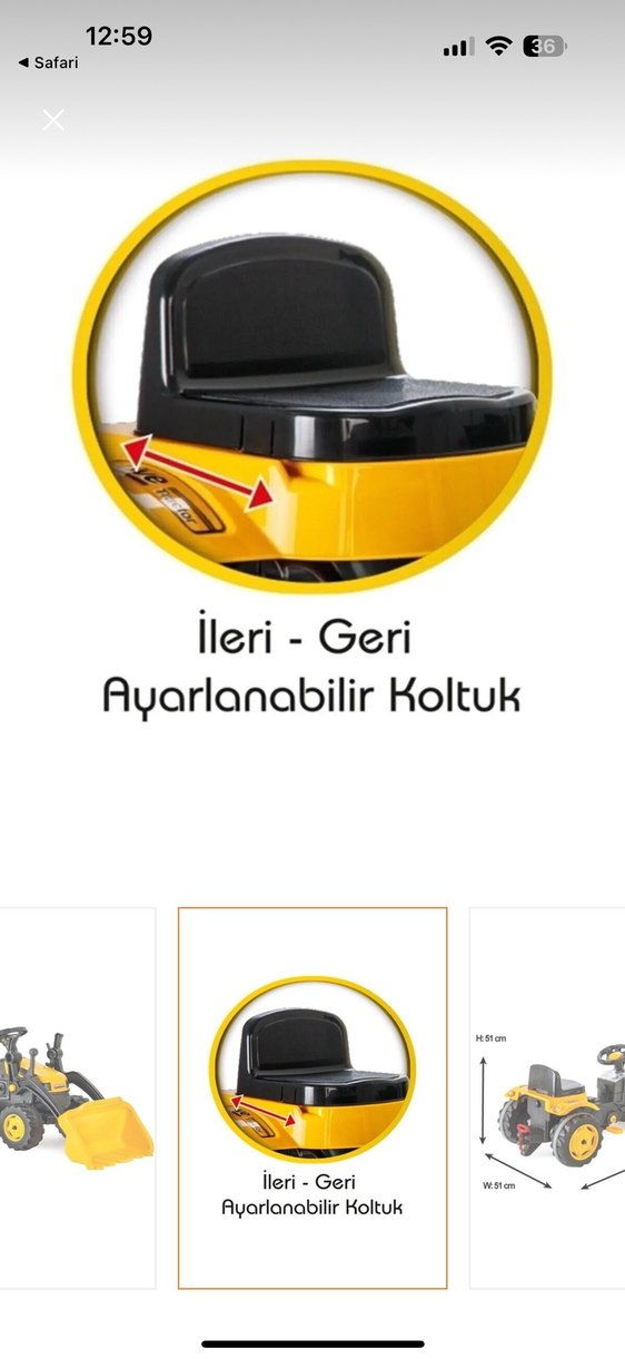 Sarı Renkli Oyuncak Kepçe - Görsel 3