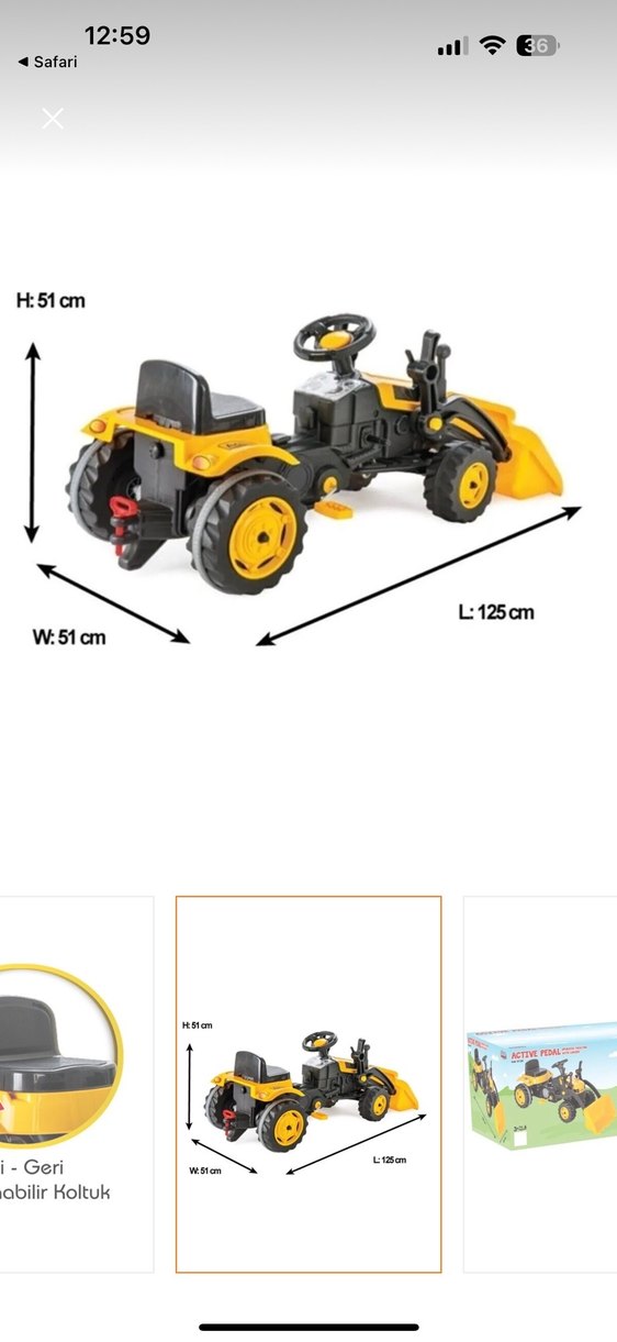 Sarı Renkli Oyuncak Kepçe - Görsel 2