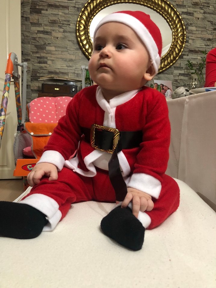 Kırmızı Çocuk Noel Kostümü - Görsel 3