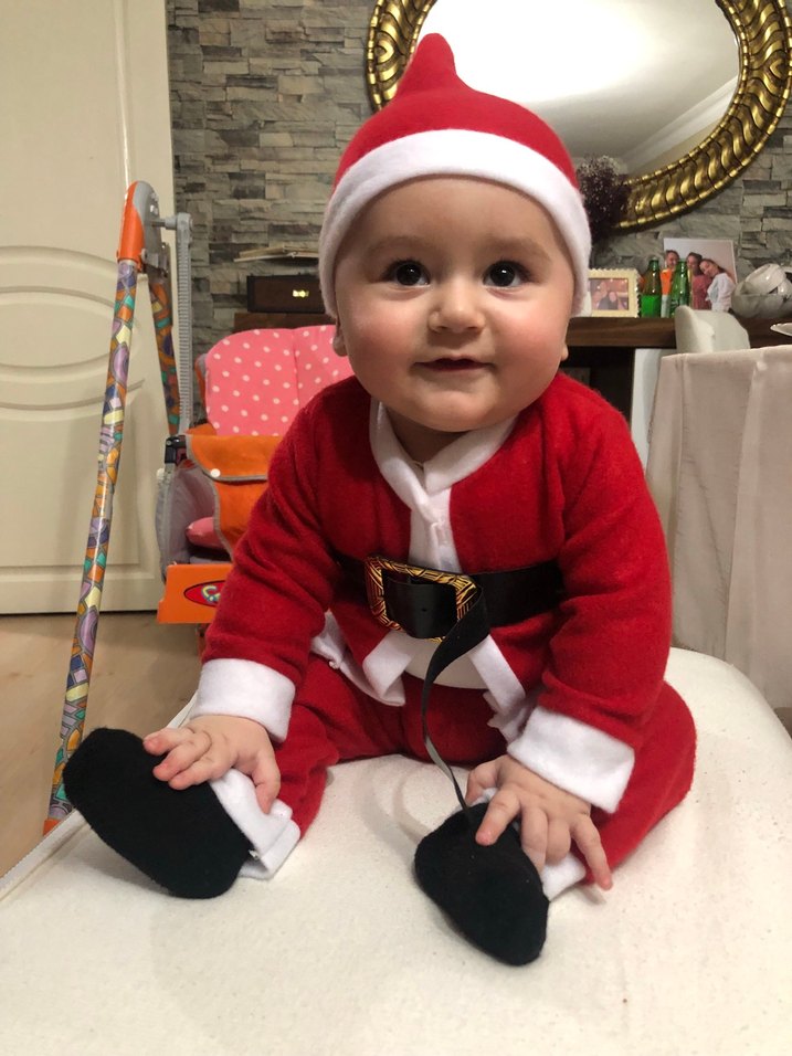 Kırmızı Çocuk Noel Kostümü - Görsel 2