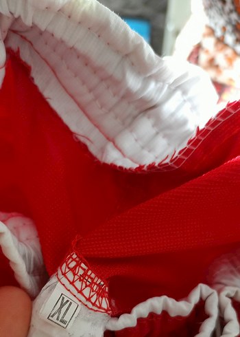 Parlak Kırmızı Baskılı Erkek Deniz Şortu - Görsel 3