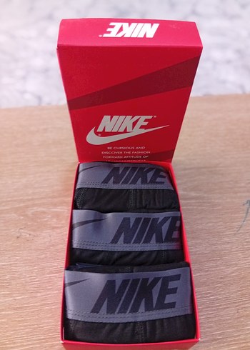 Nike Siyah Baskılı Erkek Boxer 3'lü Set l beden 2 adet