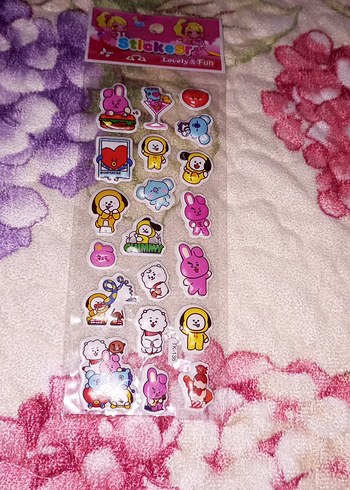 Pastel Renkli 3D sticer lar - Görsel 5