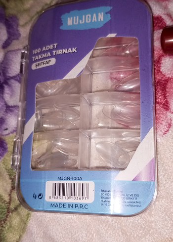 Canlı Kahve rengi Oje ve Takma Tırnak Seti - Görsel 2