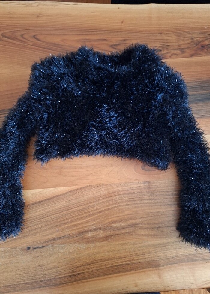 Simli crop kazak - Görsel 3