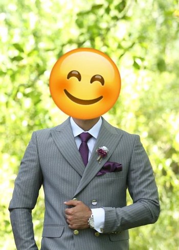 Gri Düğmeli Notch Yaka Damat Takımı