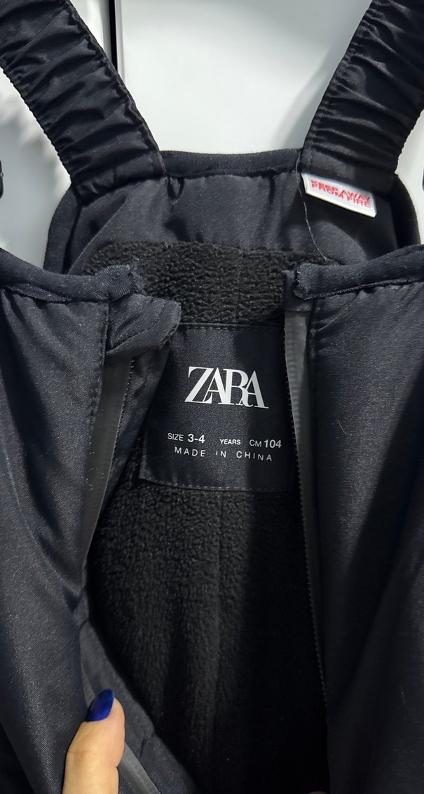 Erkek Bebek Siyah Fermuarlı Kayak Tulumu 3-4 yaş - Görsel 3