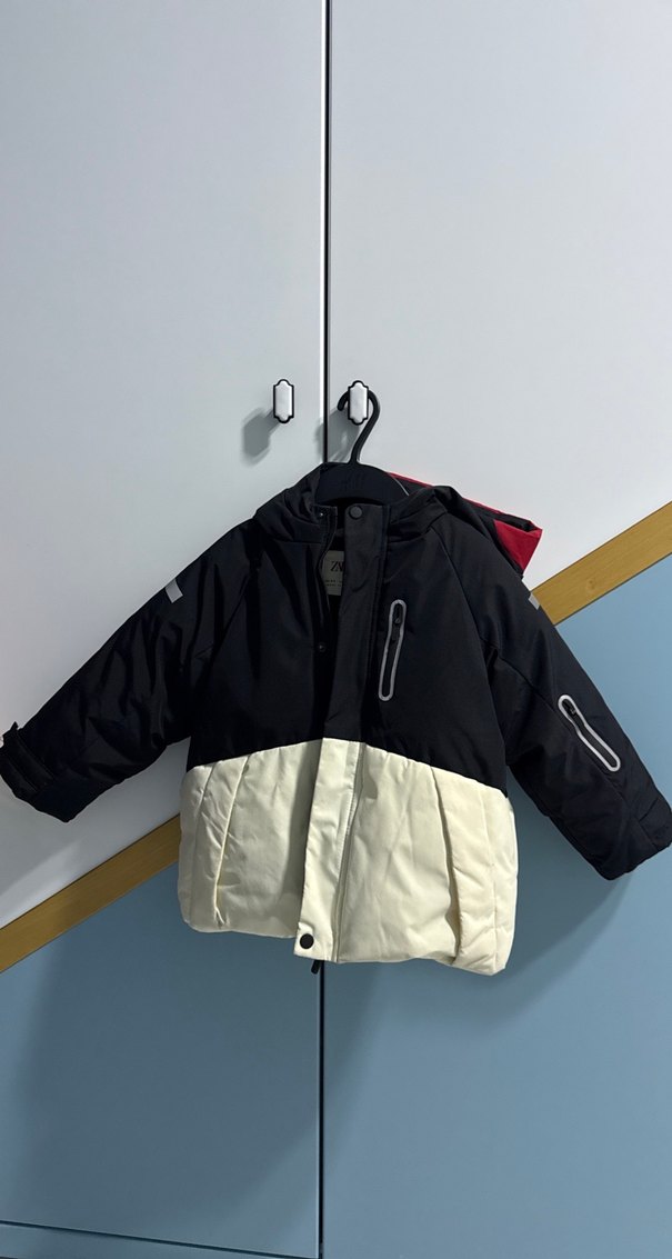 Erkek Bebek Siyah Fermuarlı Kayak Tulumu 3-4 yaş - Görsel 4