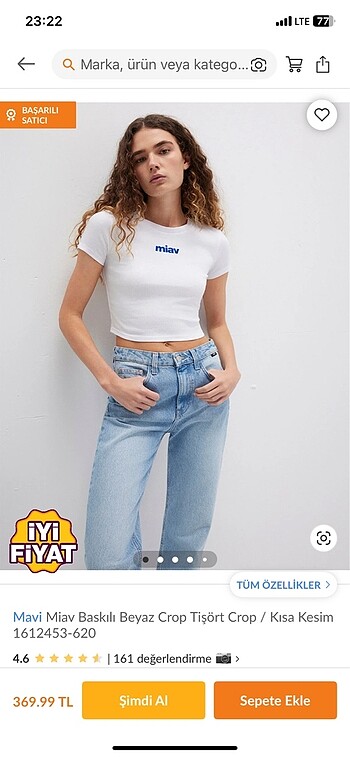 Mavi orijinal crop tişört