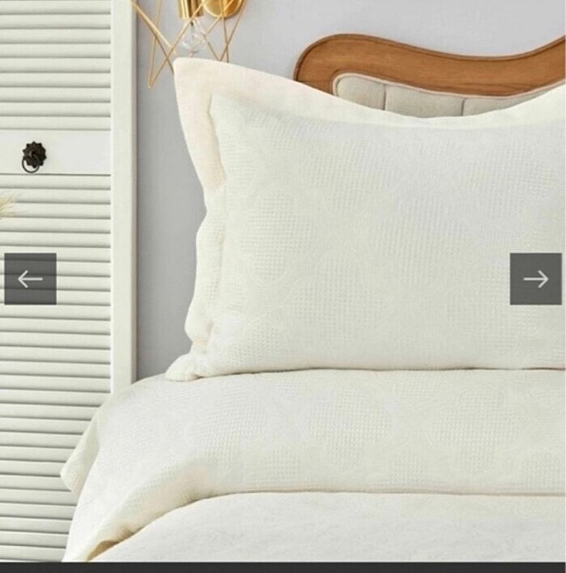 Karaca Home Beyaz Gri Yatak Örtüsü Seti - Görsel 3