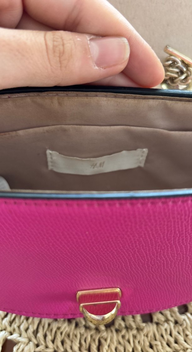 Pembe Süet Tokalı Bohem Kadın Çanta - Görsel 3