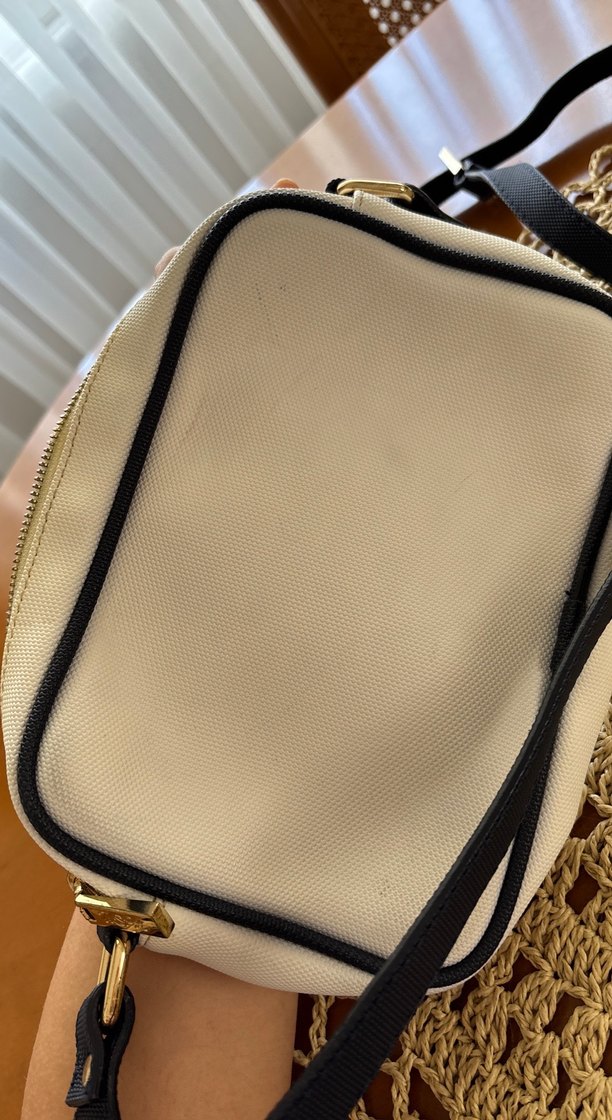 Beyaz Nakışlı Fermuarlı Kadın Çanta - Görsel 2