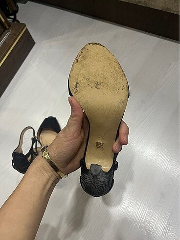 38 Beden siyah Renk Desa deri topuklu ayakkabı