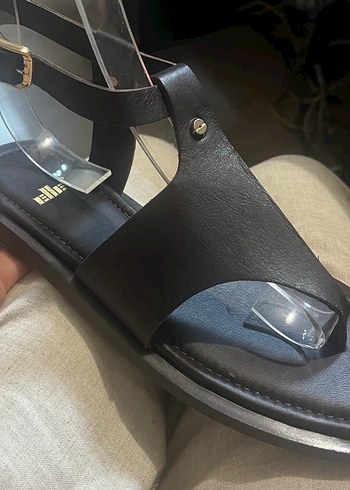 40 Beden kahverengi Renk Kahverengi elle Kadın Deri sandalet