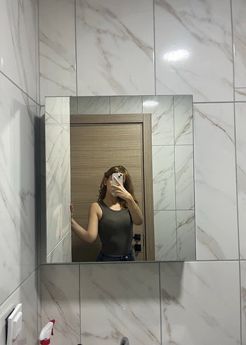 Kahve ve gümüş rengi ikili Basic Kadın Askılı Pamuklu Atlet - Görsel 2