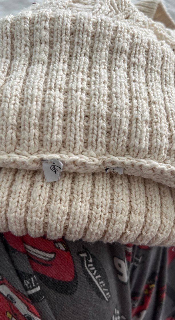 Stradivarius Bej Bohem Örgü Kadın Kazak - Görsel 3