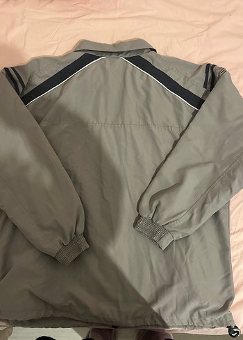 Adidas vintage Gri Midi Boy Fermuarlı yağmurluk - Görsel 2