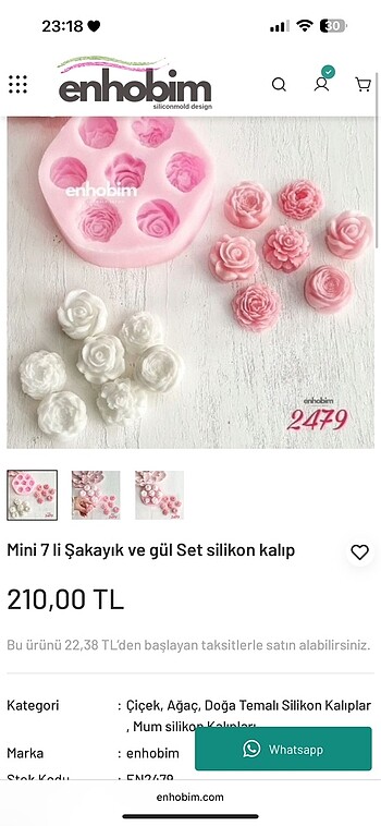 Çiçekli Mum Silikon Kalıpları