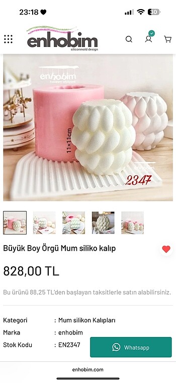 Silikon Mum Kalıbı