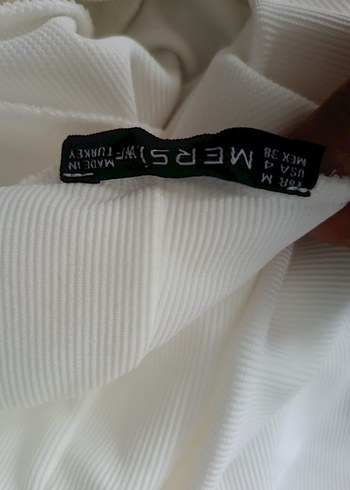 Beyaz Kadın Basic Midi Tulum - Görsel 3