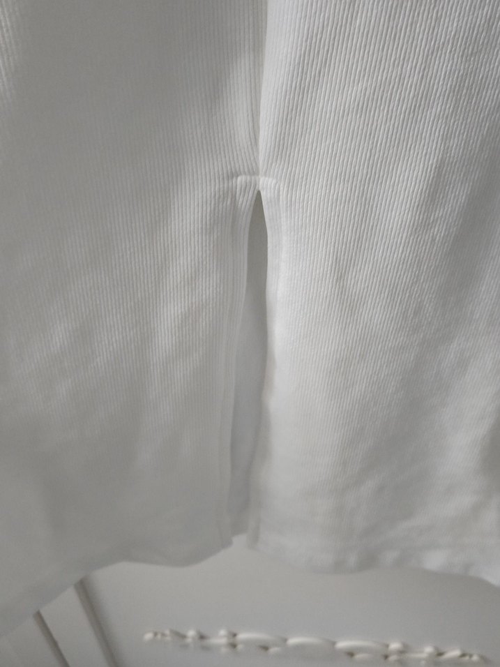 Beyaz İnce Askılı Midi Elbise - Görsel 5