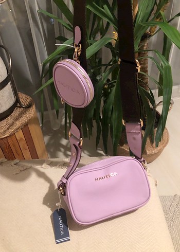 Mor Deri Çanta - Nautica (etiketli) - Görsel 2