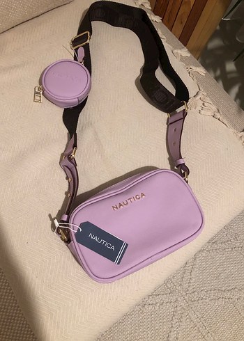 Mor Deri Çanta - Nautica (etiketli) - Görsel 4