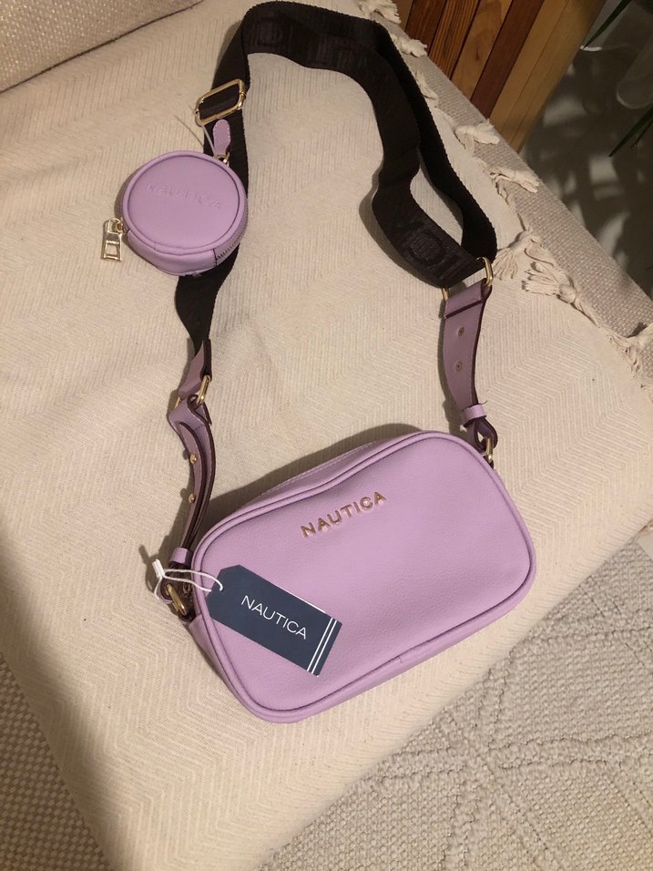 Mor Deri Çanta - Nautica (etiketli) - Görsel 4