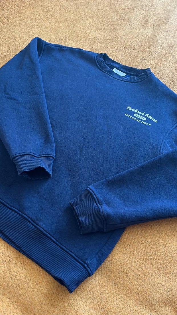 Lacivert Bisiklet Yaka Sweatshirt — görsel 2/5
