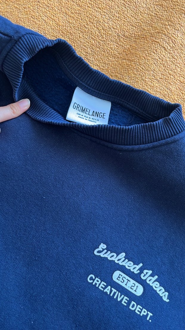 Lacivert Bisiklet Yaka Sweatshirt — görsel 3/5