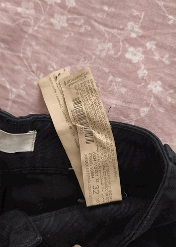 32 Beden siyah Renk Stradivarius siyah kargo jean