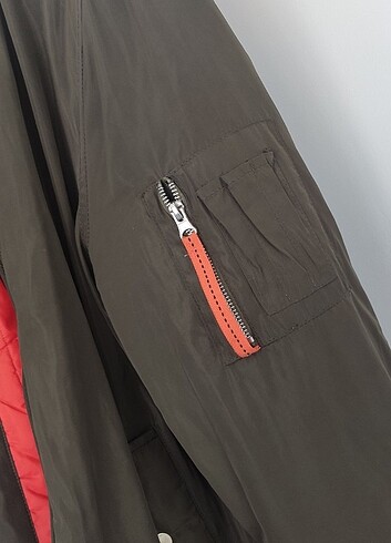 l Beden haki Renk Pointback Bomber ceket unisex