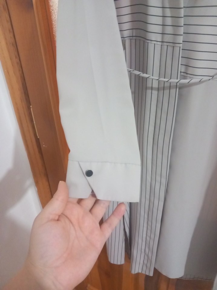 Zühre marka Gri Uzun Kollu Hamile Tunik - Görsel 2