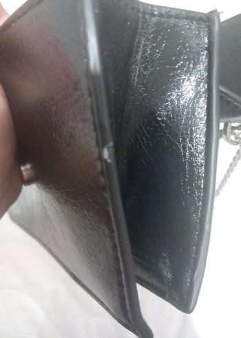 mango zincir Detaylı Siyah Deri Kadın Çanta - Görsel 5